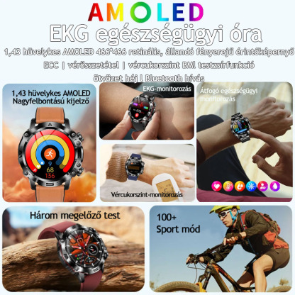 AI ORVOSI DIAGNOSZTIKÁS OKOSÓRA - 2024 ÚJ VÉRLIPIDEK, HÚGYSAV, VÉRGLUKOZ SZINT - EKG+PPG FITNESZKÖVETŐ